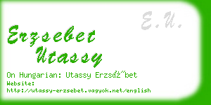 erzsebet utassy business card